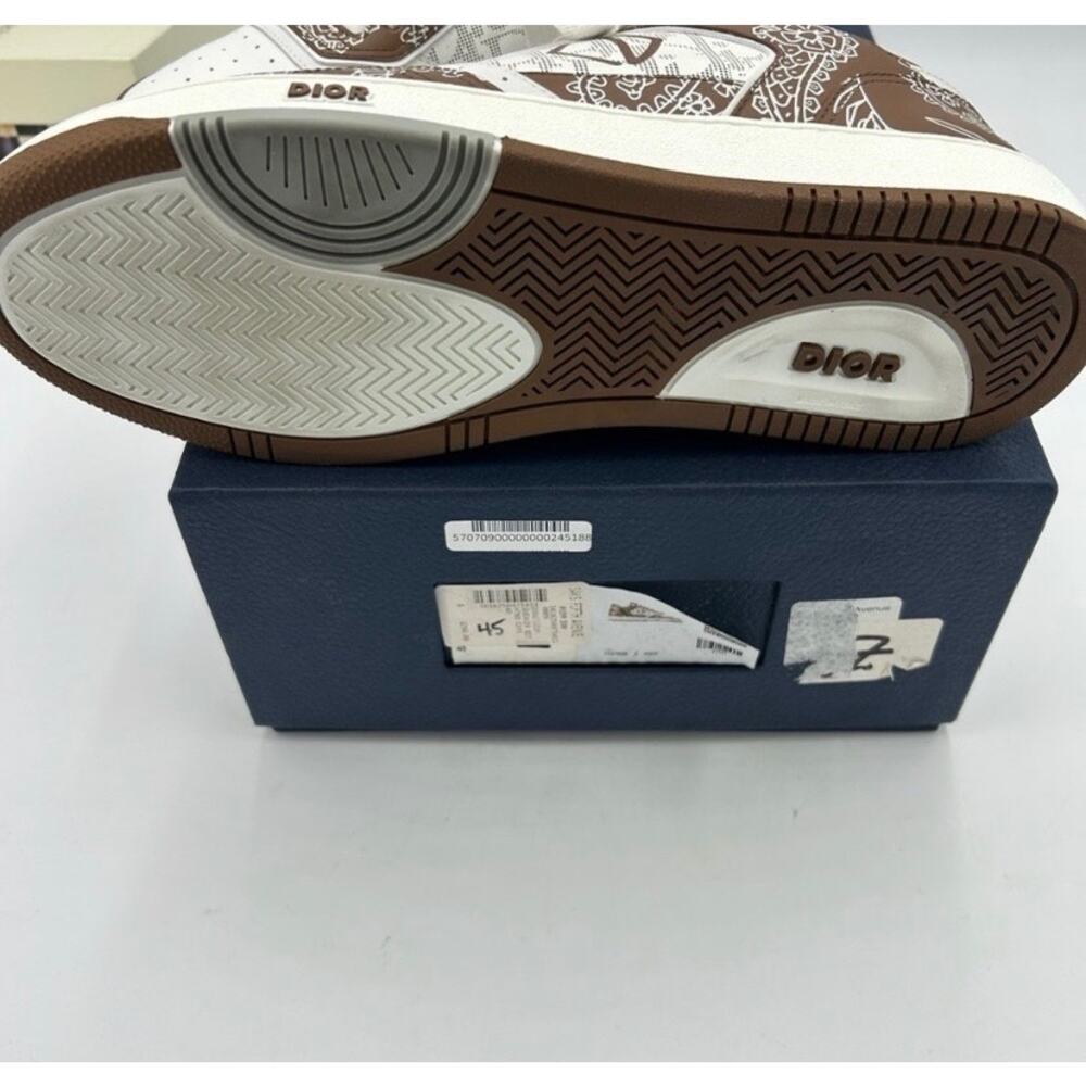 Men's Dior B 27 low Paisley sneakers size 45 made in Italy - Picture 10 of 12